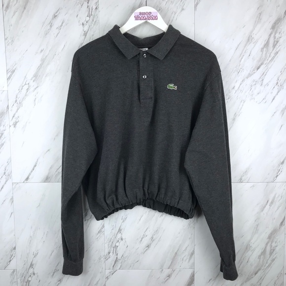 Lacoste Tops - Reworked Lacoste Long Sleeve Polo